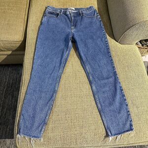 Abercrombie Fitch The Skinny High Rise Jeans Pockets Blue Zip Women’s Size 32/14